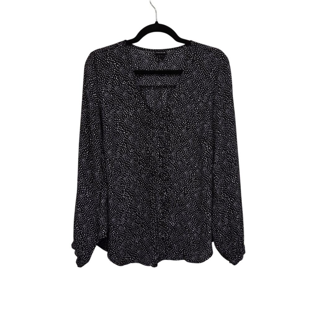 Torrid Black Semi-Sheer Pullover Blouse Long Sleeve Torrid Size 0 (Size L)